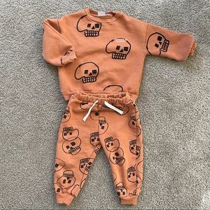 Cozy Fleece Skull Sweatsuit